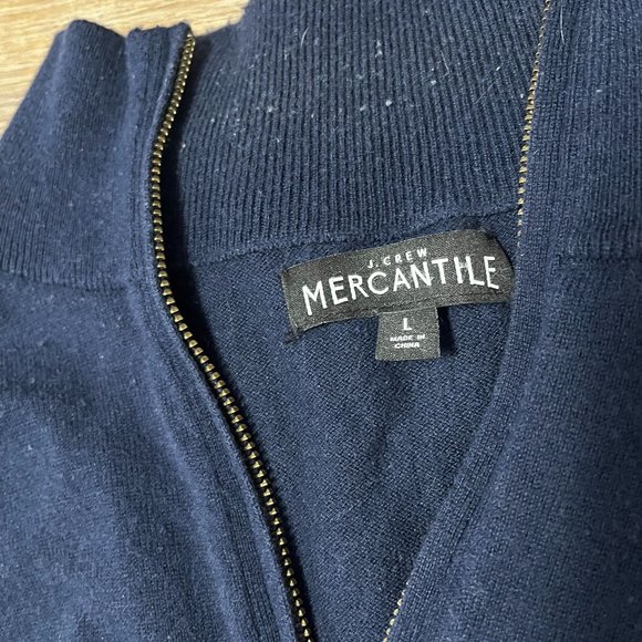 Comfy J. Crew Merino Wool sweater - pullover quarter zip sweatshirt - Used (L) - Picture 3 of 3